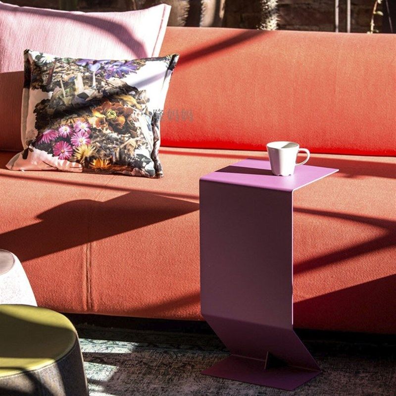 仿边几桌子意式现代小茶几极简沙发边角几铁艺咖啡茶水样板房桌子