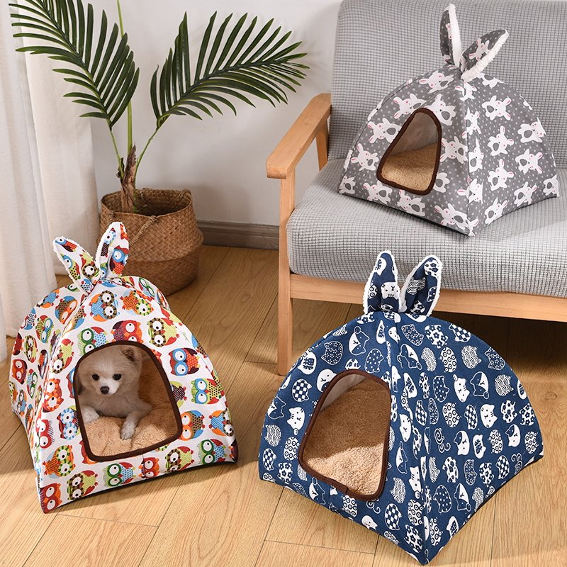 猫窝冬天保暖封闭式幼猫可拆洗兔耳朵猫屋房子型冬季狗窝宠物用品,宠物/宠物食品及用品,猫窝/屋/帐篷/沙发,淘宝优惠券,粉丝福利购,淘宝优惠卷