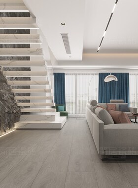 客厅店铺大厅餐厅*别墅规2501500大格地板砖仿木纹瓷砖 卧室地砖