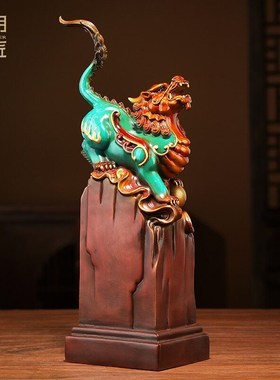 新款铜貔貅摆件开业乔迁礼品办公室桌面招财摆件家居客厅电视