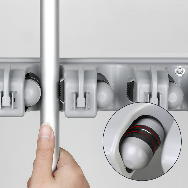 不锈钢拖把架可移动落地式置物架放扫把挂架酒店学校清洁工具收纳