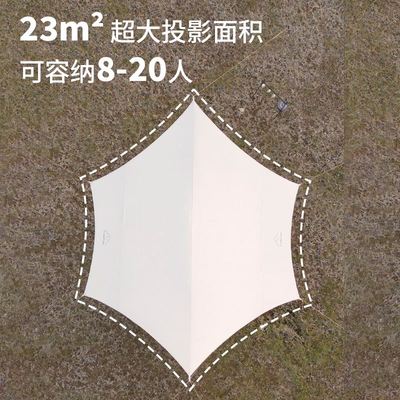 蝶形超轻b超大黑胶天幕帐篷户外便携式露营野营遮阳棚防雨防