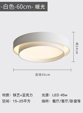C1Q卧室灯北欧简约现代设计师吸顶灯大气客厅P灯饰创意极简主卧室