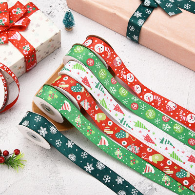 推荐Christmas Ribbon printing thread ribbon 2.5cm in stock丝