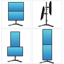 14-27寸 通用液晶显示器上下双萤幕支架 多屏万向旋转拼接电脑架