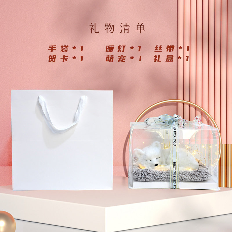 仿真猫咪生日礼物女生送女朋友闺蜜女孩实用走心T高级感创意情人