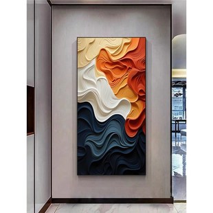 进门生财入户玄关挂画客厅正对门玄幻装饰画过道走廊尽头墙面壁画