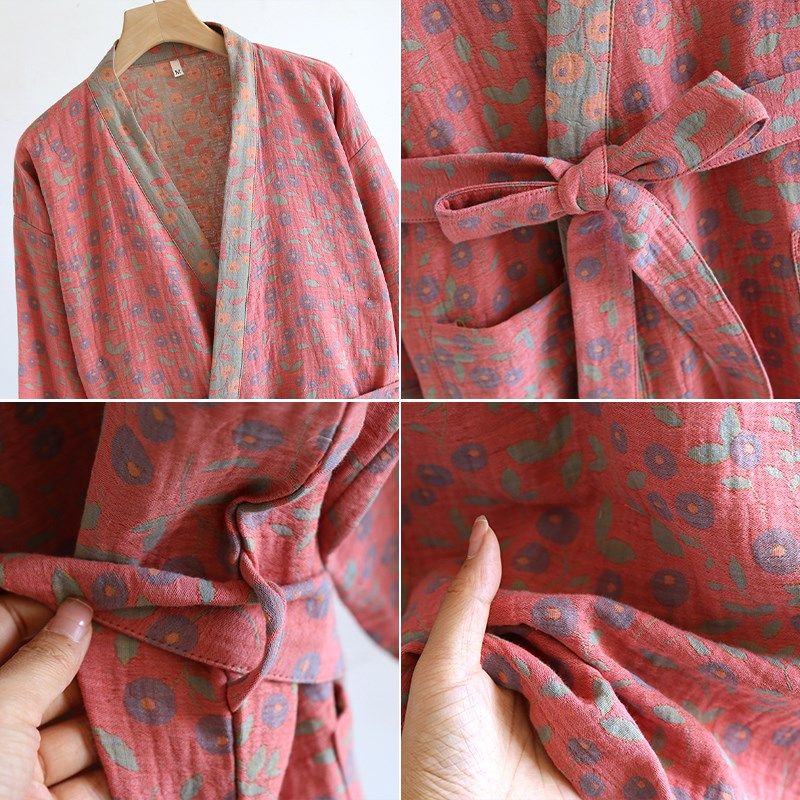 100全棉睡袍女士睡衣纱布浴袍长袖春秋款夏睡裙汗蒸服家居服,女士内衣/男士内衣/家居服,睡袍/浴袍,淘宝优惠券,粉丝福利购,淘宝优惠卷