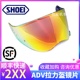 SHOEI HORNET ADV 拉力盔头盔电镀镜片N日夜通用透明变色镜片防雾