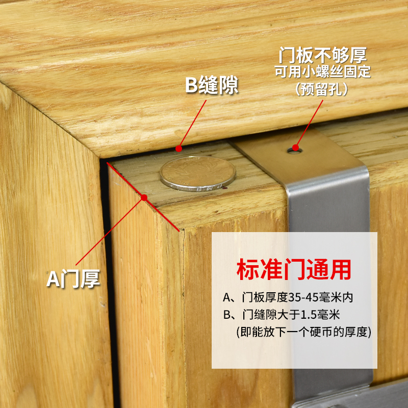 门后面挂勾置物架门后5cm厚房门挂在门上的O挂衣钩门衣架挂钩背后