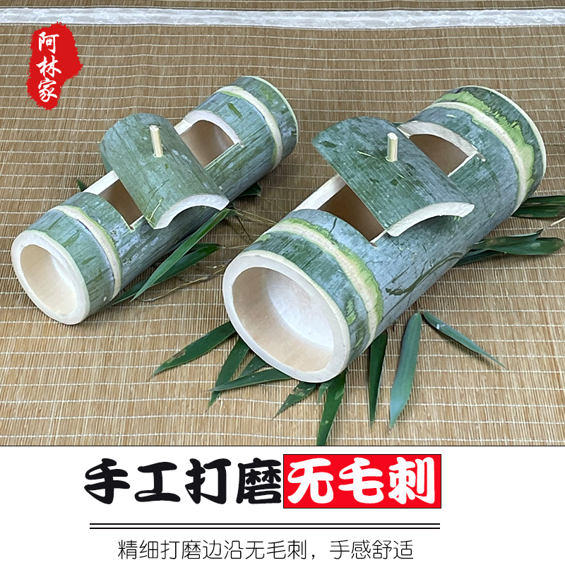 新鲜横款楠竹竹筒带盖竹蒸筒蒸饭菜的现砍现做竹桶U野炊卧式蒸蛊