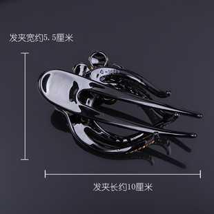 成人大号发夹鸭嘴夹三齿夹盘发插梳发卡韩式水钻发梳头饰带齿发饰