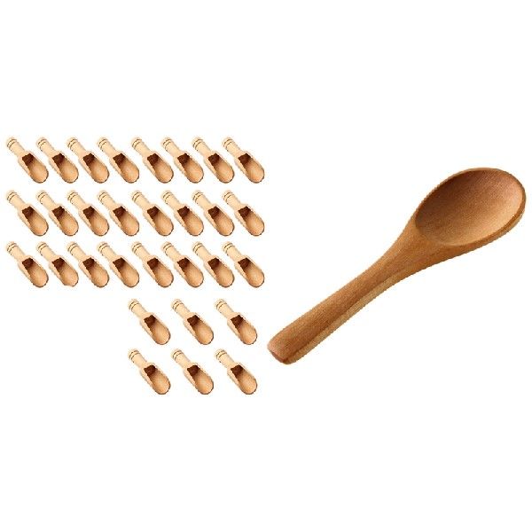 推荐30 Pcs Wooden Color Spoon, Mini Bath Salt Spoon & 50 Pcs 床上用品 蚊帐 原图主图