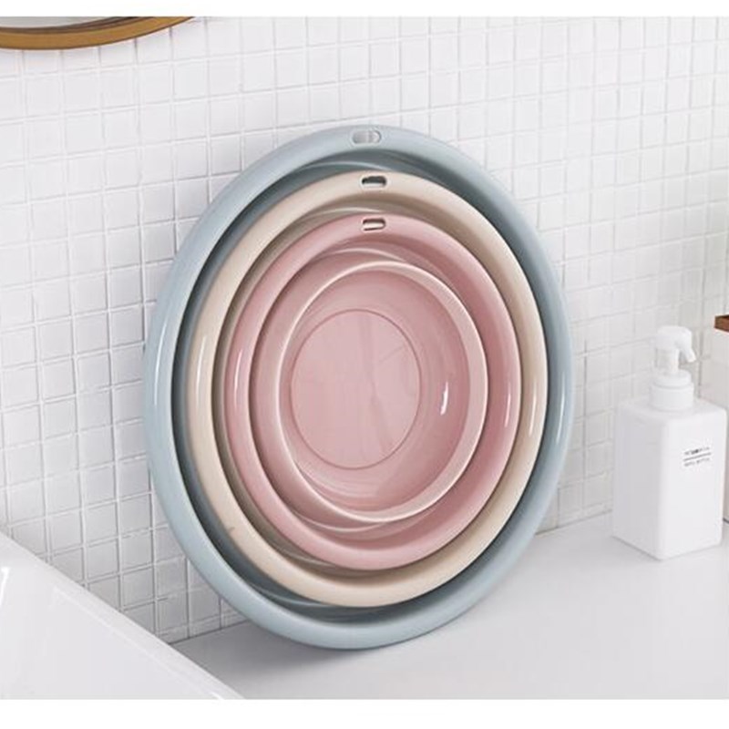 Portable Folding Bucket Camping Washbasin Folding Basin Sili