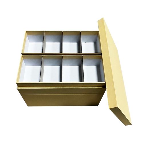 创意环保牛皮纸重叠多R隔收纳盒定做