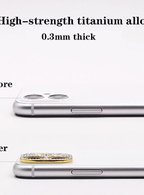 Glitter Rhinestone Camera Lens Protector Film For iPhone 11