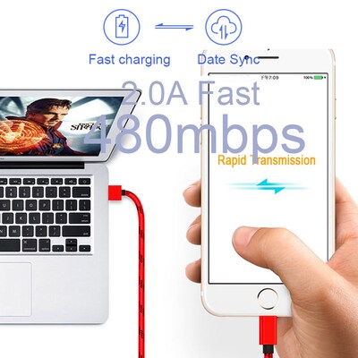 SB Charger Cable Data Cord  Apple iPhone 11 XS X XR 7 8 Plus