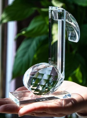 H&D创意摆件北欧音乐符号ins家居布置酒柜装饰品水晶工艺品送礼品