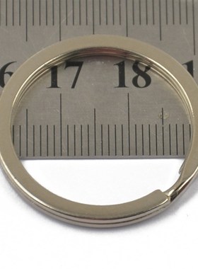 10x Keyring Flat Split Key Rings 32mm Nickel Plated Steel H