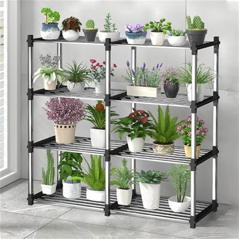 花架子阳台不锈钢落地式置物架家用客厅多肉花盆绿植物摆放架多层
