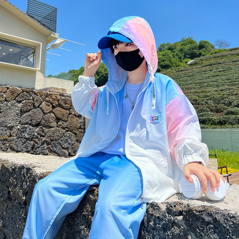 热销童装男童夏装防晒衣外套2023新款儿童夏款薄款中大童防晒服夏