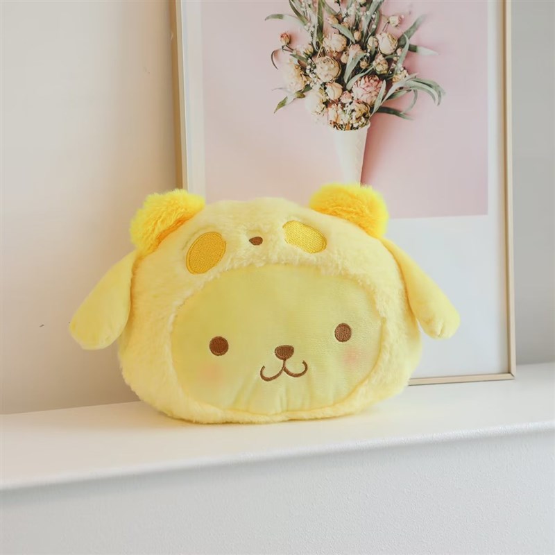 可爱卡通库洛米抱枕靠垫毛毯子二合一办公室学校午睡枕盖毯车枕