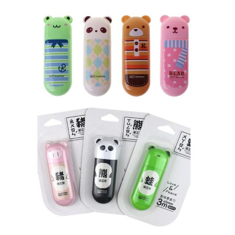 网红Cute Cartoon Animal Correction Tape School Office Supply