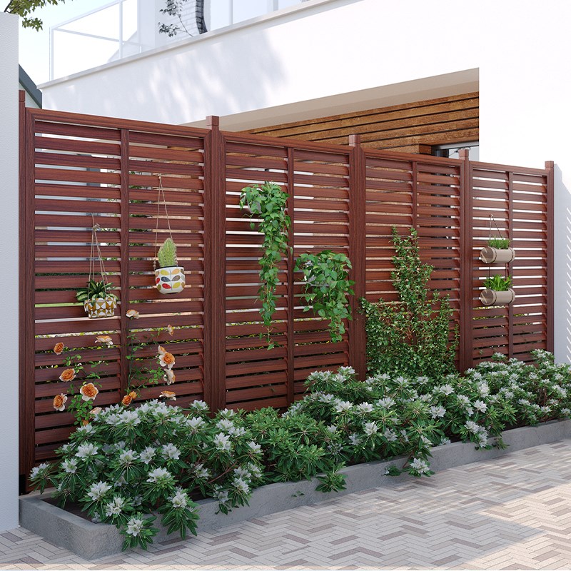 户外庭院防腐实木栅栏隔断阳台围栏遮挡屏风花园护栏别墅百叶围墙