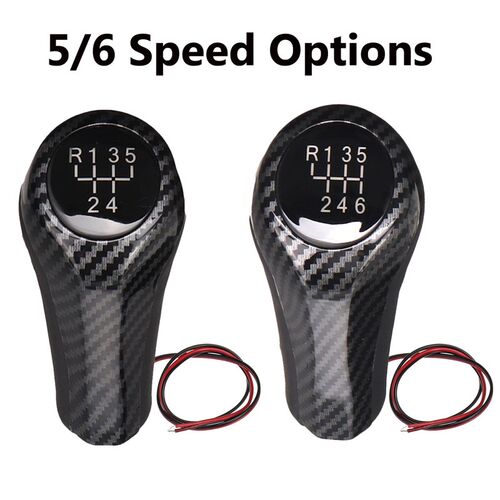 5/6 Speed Manual gear LED Gear Shift Knob LED Backlight Leat