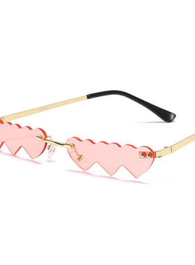 现货Red Pink Heart Sunglasses Woman Fashion VintagVe Style S