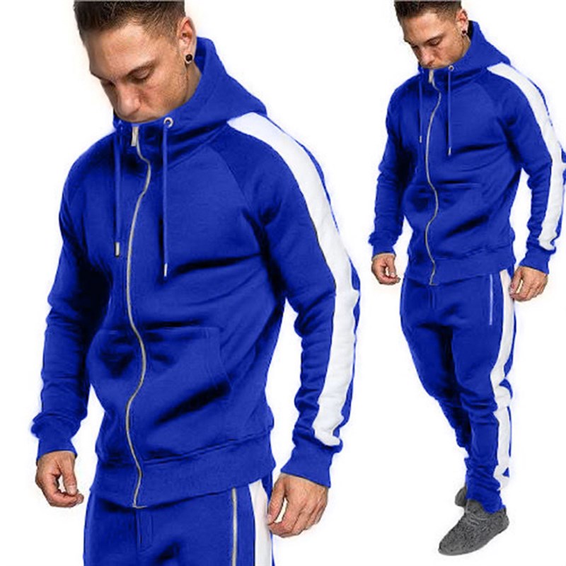 速发Men Tracksuits Outwear Hoodies Zipper Sportwear Sets Mal