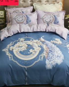 厂销婚庆四件组大红色纯棉新婚z床单床品结婚全棉红色床上用品被