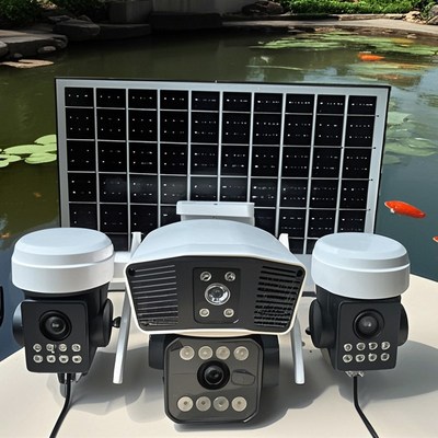 新款可全天录太阳能无需网络家用监控室外防水手机远程养殖场鱼塘