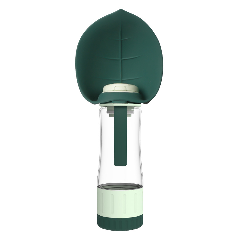 宠物外出水壶便携户外两用硅胶粮B壶狗狗随行水粮杯叶子遛狗饮水