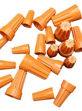 现货金笔P1弹簧接线帽耐高温镀锌碳钢弹簧螺旋式橙色压线帽接线帽