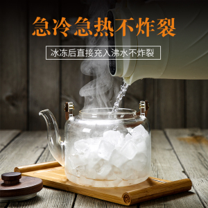 极速煮茶壶玻璃单壶耐高温电陶炉专用蒸煮茶器家用大容量提梁烧水