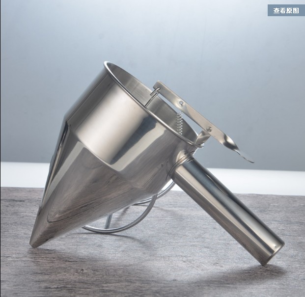 鸡蛋汉堡面浆不锈钢漏斗 锥形漏斗面糊漏斗分P离器章鱼小丸子工具