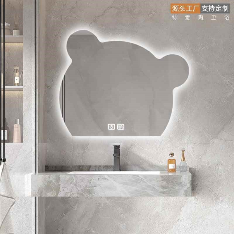 岩板台面一体盆洗手卫生间洗脸池浴室柜大理石洗漱台下挂墙式
