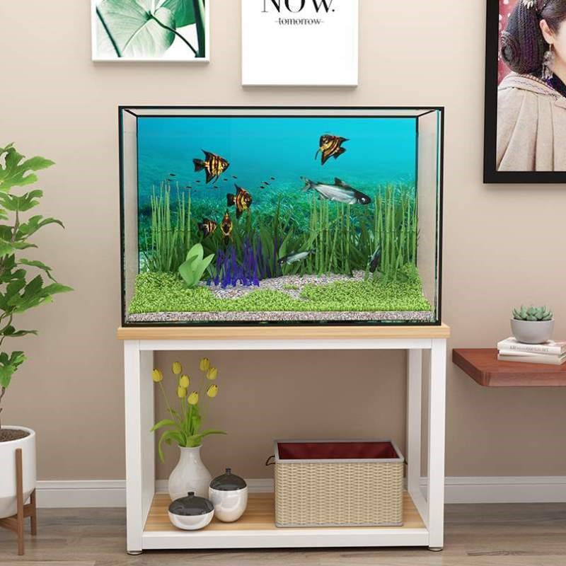 小型箱底架子簇铁艺水鱼缸桌龟架托架底座底柜金属鱼缸缸