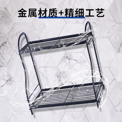 厨房浴室置物架 二层/三层收纳架台面式多用卫生间拆装置物架/