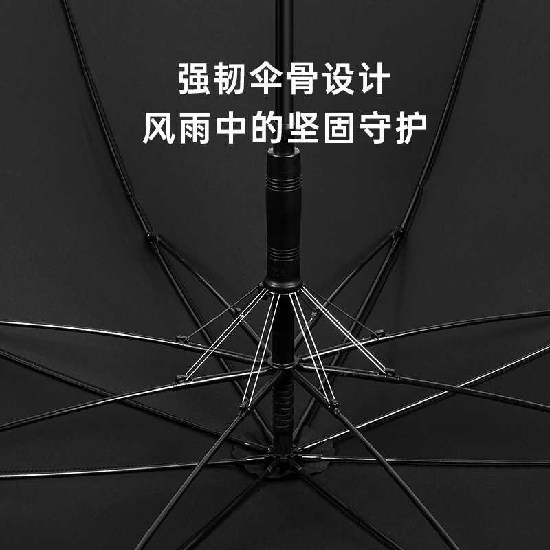 ZQ英伦黑色男士雨伞长柄伞大号超大双人日系直把伞暴雨抗风防风