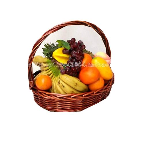 柳编水果篮礼品篮藤编手提篮采摘篮送礼篮收纳篮包装篮购物篮定做