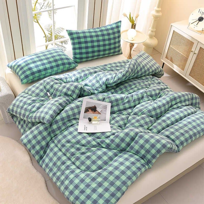 亲肤棉绗缝四季被印花春秋被子公寓单人保暖冬被学生宿舍被褥套装,床上用品,化纤被,淘宝优惠券,粉丝福利购,淘宝优惠卷