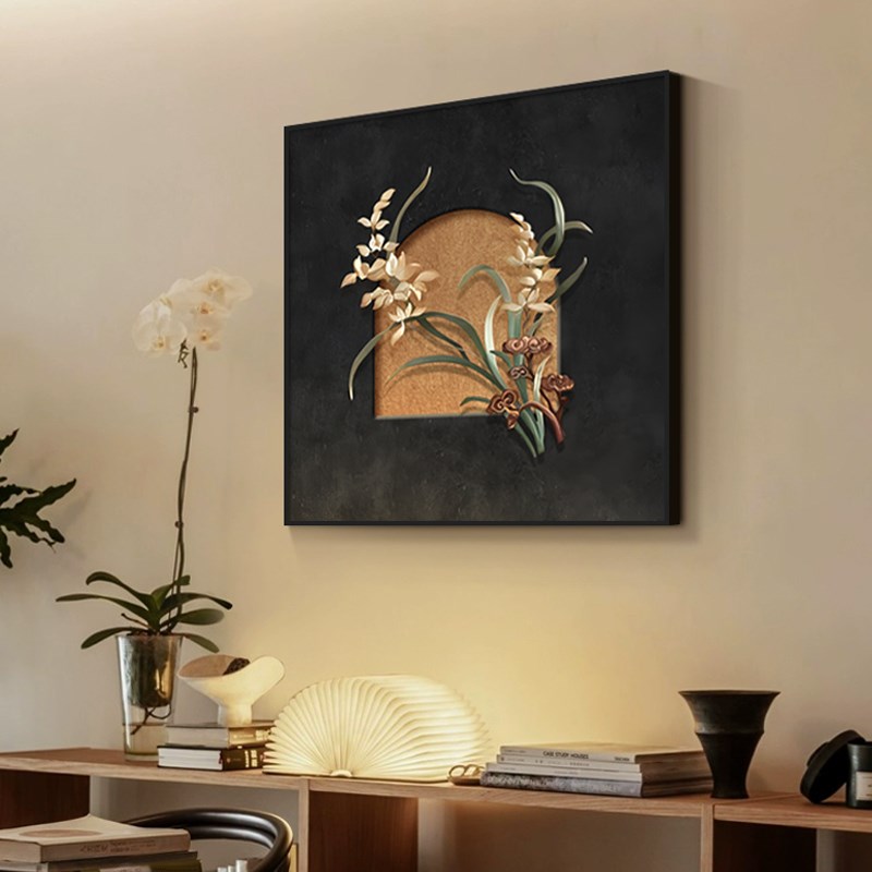 复古艺术客厅墙面装饰画法式中古卧室书房摆台画方形壁画玄关挂画图片