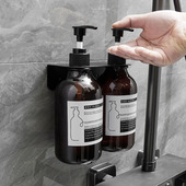 酒店浴室手动皂液器宾馆壁挂式 双头沐浴洗发露盒子给皂器洗手现货