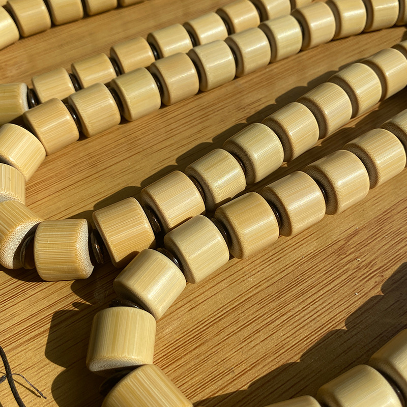 [玉节升]文玩高j抛实心竹竹子手串竹制品佛珠手串54颗实心竹文玩