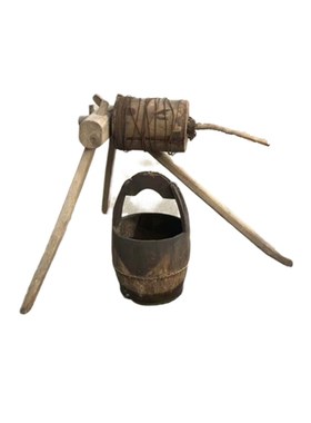 农村民俗c装饰摆件木犁怀旧老物件老农具锄头景区农耕文化展示展