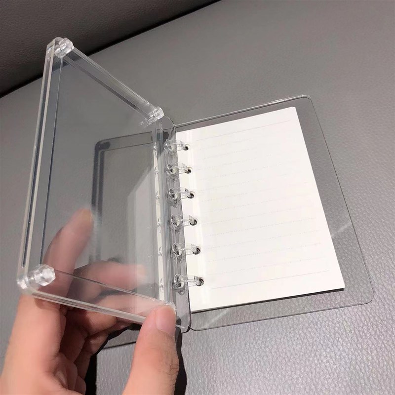 亚克力diy流沙本 摇摇乐透明可视活页手账记事笔记本子送朋友礼物