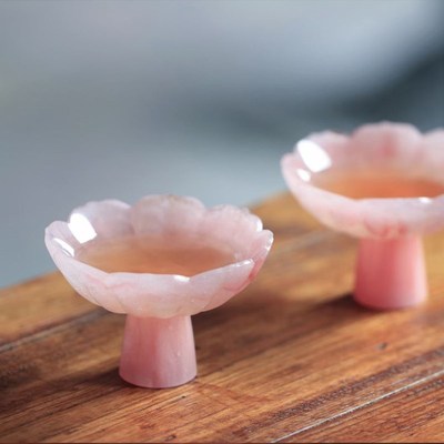 琉璃粉彩净芯高足杯轻奢高档高颜值高脚梅子酒杯香槟酒杯女生专用