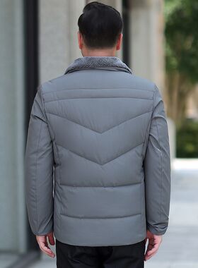 棉衣男中年40-60岁加绒加厚棉服爸爸冬装外套中年人爷爷棉袄男装